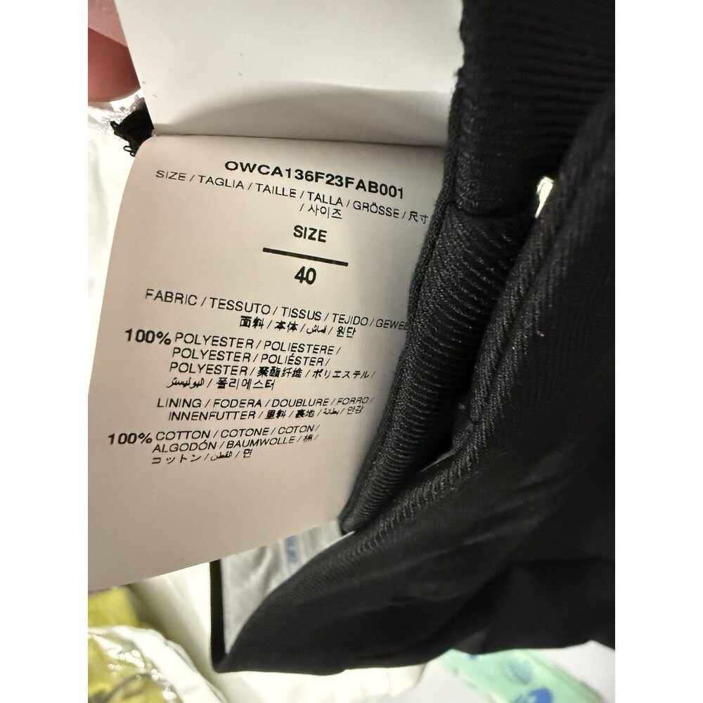 Off-White Tech Drill Black Basic Slim Pants 40 NW… - image 6